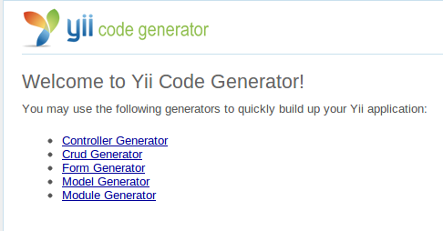 Gii: a Web-based code generator for Yii